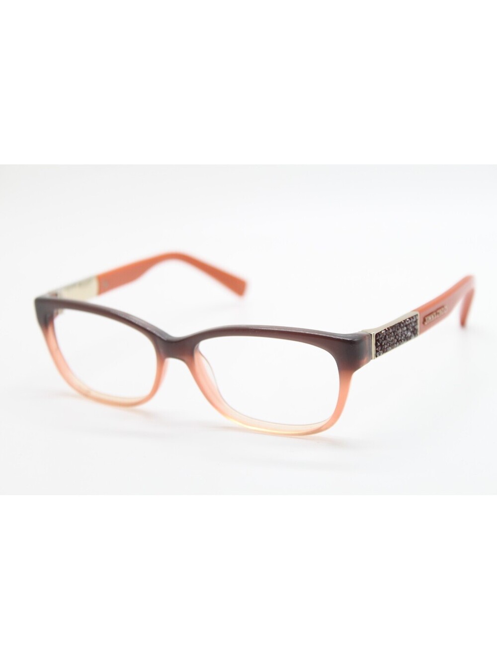 JIMMY CHOO JC110 EZS BROWN ORANGE AUTHENTIC EYEGLASSES 53-15